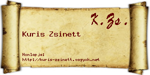 Kuris Zsinett névjegykártya